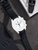 Curved Vertech Rubber Strap - Black - OM Luxury