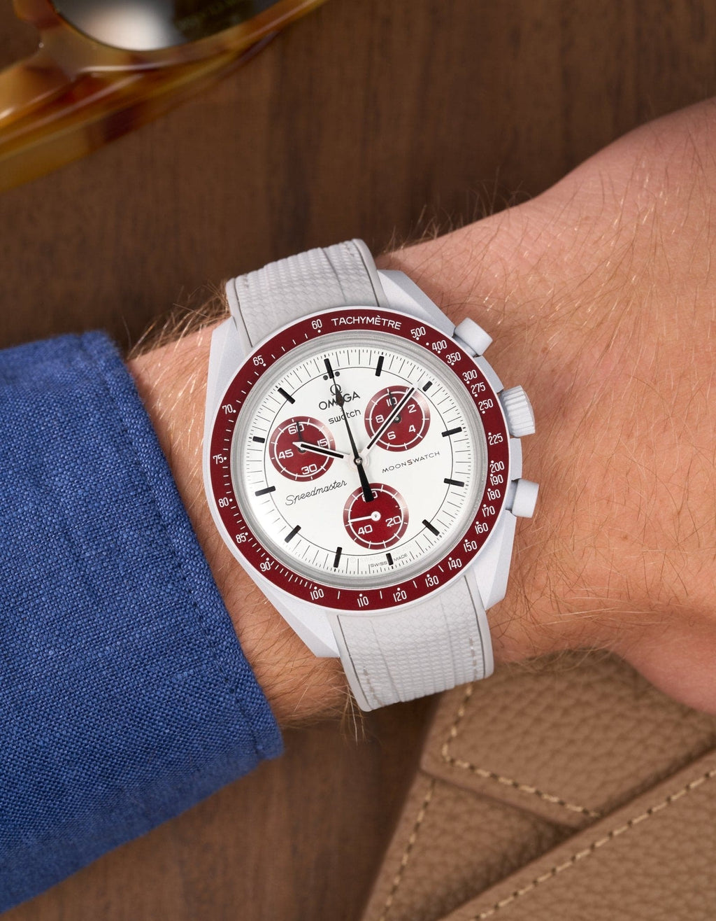Curved Vertech Rubber Strap - Grey - OM Luxury